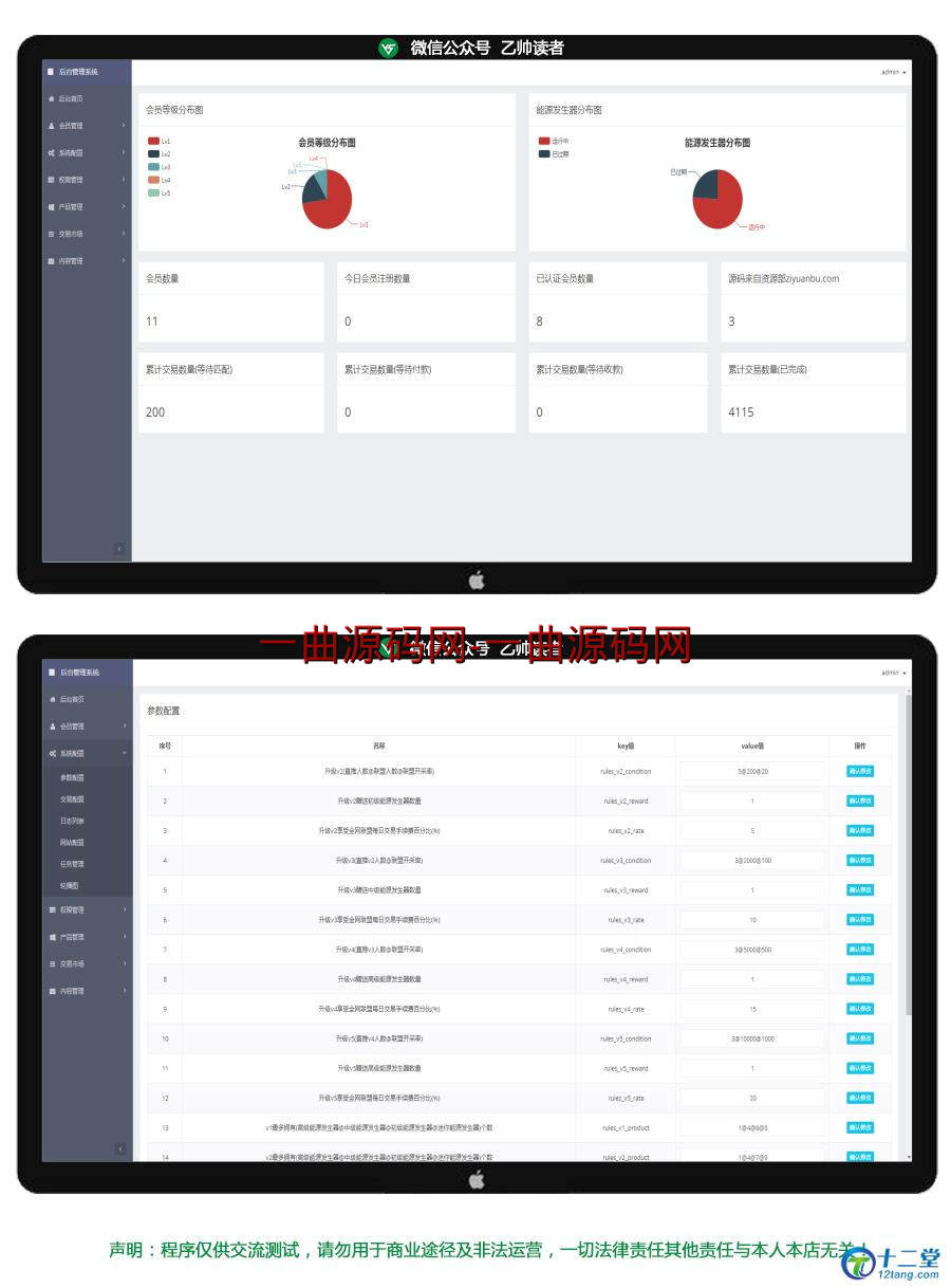 【魔晶挖矿区块链源码】2020完美运营级晶盒数字资产交易超级能源新应用带矿机市场区块源码系统[Thinkphp框架]