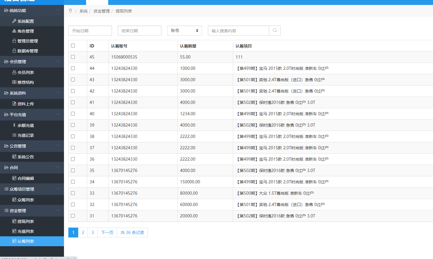 汽车众筹源码-汽车投资源码 -众筹买车集体分红分红韵仪斯汽车众筹汽车众筹源码 二开定制版-短信验证已对接-（本站首发）