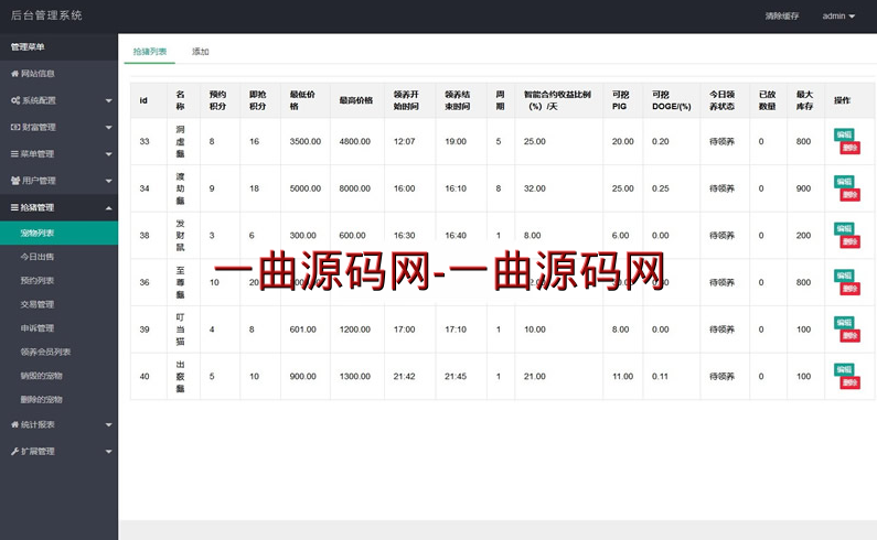 【区块宠物区块养殖系统】全开源 带充值接口 线上运营版