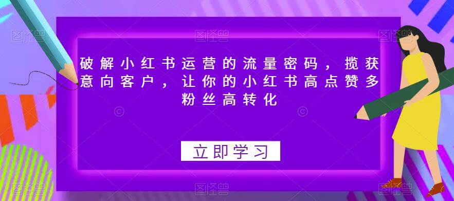 （4665期）破解小红书运营的流量密码，揽获意向客户，让你的小红书高点赞多粉丝高转化