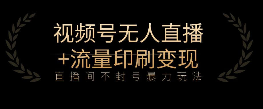 （5328期）全网首发视频号不封号无人直播暴利玩法+流量印刷机变现，日入1000+【揭秘】