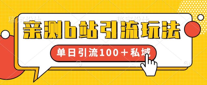 （4615期）亲测b站引流玩法，单日引流100+私域，简单粗暴，超适合新手小白