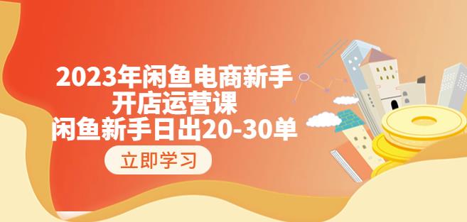 （4658期）2023年闲鱼电商新手开店运营课：闲鱼新手日出20-30单（18节-实战干货）