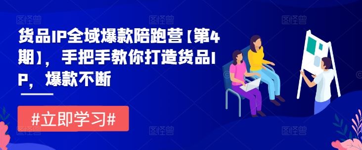 货品IP全域爆款陪跑营【第4期】，手把手教你打造货品IP，爆款不断